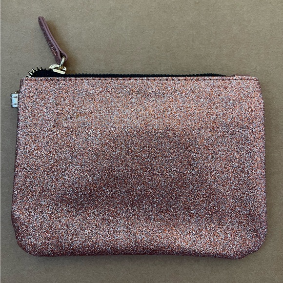 None Handbags - NWOT Glittery Pink Wristlet Clutch